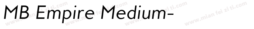 MB Empire Medium字体转换